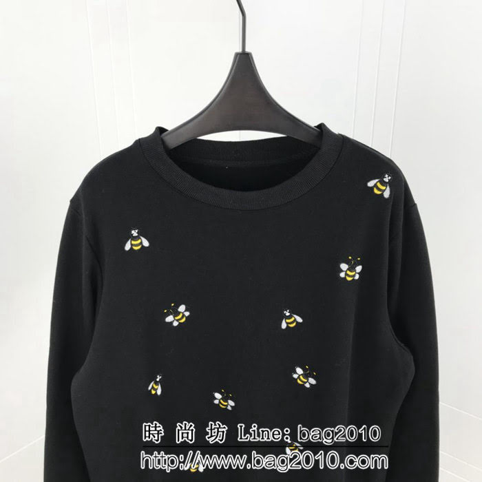 DIOR迪奧 18ss秋冬新款衛衣 全身小蜜蜂刺繡 加絨面料 保暖舒適 男女同款 ydi2142